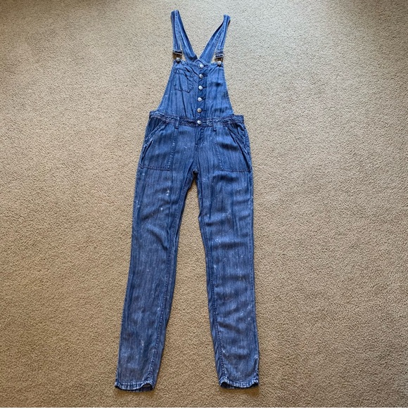 Harmony + Havoc womens bib overalls size S blue lightweight utility grunge farm - Picture 1 of 12